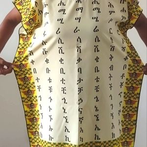 Ethiopian alphabet dress top